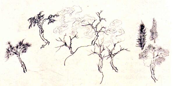 隋唐山水画中的树法特征