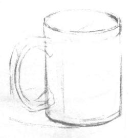 杯子的素描画法步骤02