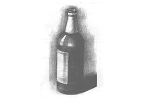 瓶子（酒瓶）的素描画法