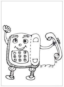 电话儿童画画法步骤02