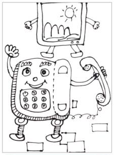 电话儿童画画法步骤03