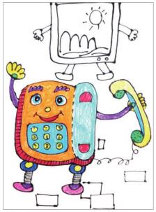电话儿童画画法步骤04
