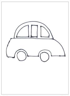 会飞的小汽车儿童画画法步骤01