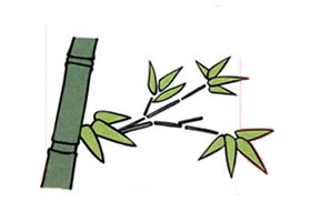 竹子儿童画法