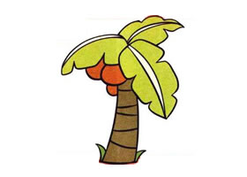 椰子树儿童画