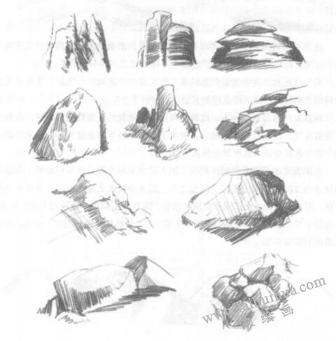 花岗岩的画法图片