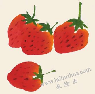 草莓儿童国画