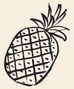 菠萝儿童国画画法步骤03
