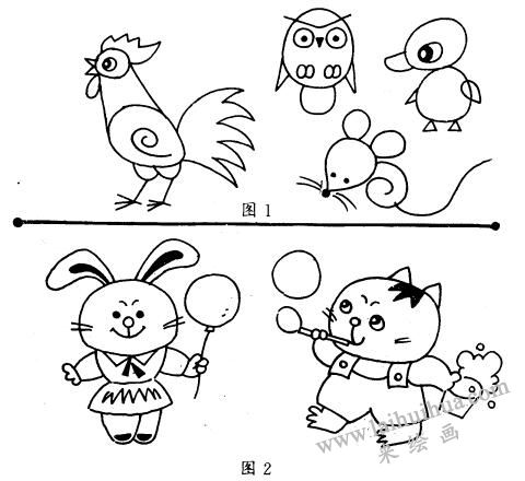 动物简笔画的两种主要表现方法