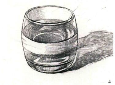 玻璃器皿素描画法图片