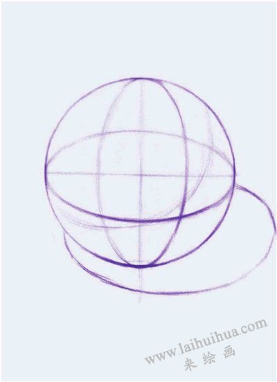 《石膏圆球体》素描作画步骤01