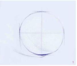 圆球体素描表现步骤01