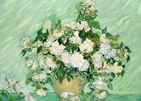 梵高《白玫瑰》油画