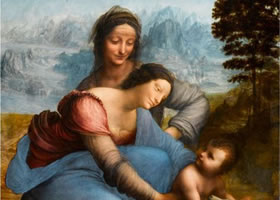 达芬奇《圣母子和圣安妮》 作品