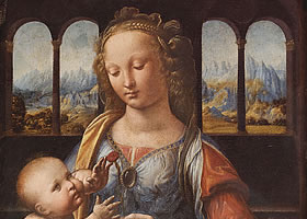 达芬奇《圣母与圣婴》作品
