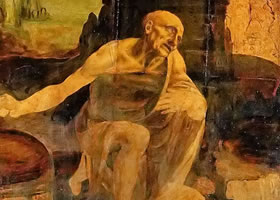 达芬奇《圣杰罗姆》油画作品