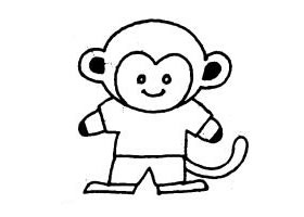 猴子简笔画作品