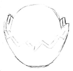 小盆栽仙人球素描画法步骤02