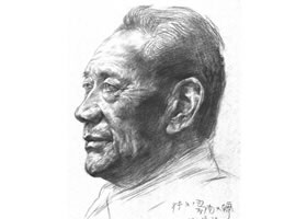 津门老人肖像素描画法