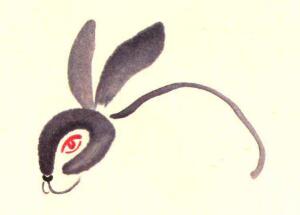 兔子儿童水墨画画法步骤02