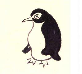 企鹅儿童水墨画画法步骤02