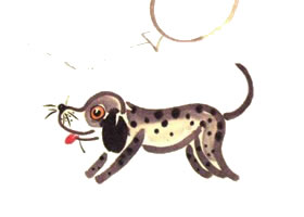 斑点狗儿童水墨画画法