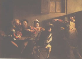 卡拉瓦乔《召唤圣马太》 油画作品