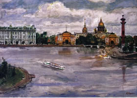 俄罗斯《圣彼得堡》风景油画