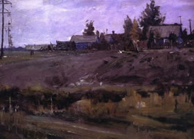 俄罗斯《乡村》风景油画