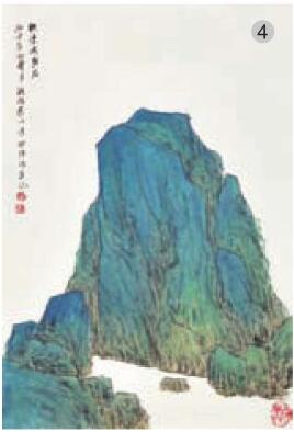 青绿山水画的山石着色方法之积染法04