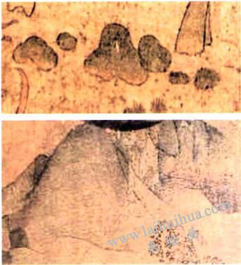 晋人山水画中的山石画法特征
