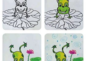 可爱的小青蛙儿童画教学