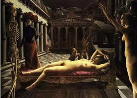世界名画《睡梦中的维纳斯》布面油画