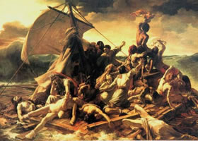 世界名画《梅杜萨之筏》布面油画