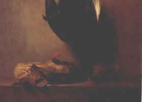 世界名画《死去的野鸡和狩猎包》布面油画
