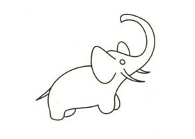 大象简笔画（一）