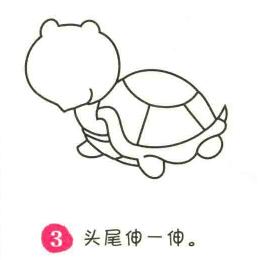 乌龟简笔画画法步骤03