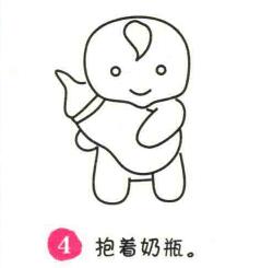 婴儿简笔画画法步骤04