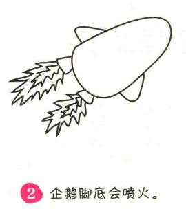 火箭简笔画画法步骤02