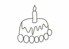 生日蛋糕简笔画（二）