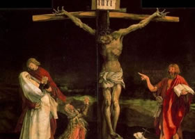 世界名画《基督受难图》木板油画欣赏