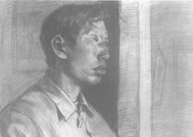 中年男子素描肖像画作品（三）