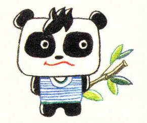 熊猫的色铅笔简笔画画法步骤06