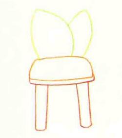 儿童座椅的色铅笔简笔画画法步骤01