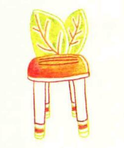 儿童座椅的色铅笔简笔画画法步骤04