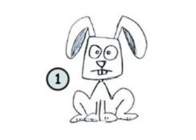 兔子简笔画作品图片（六）