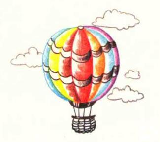 热气球色铅笔简笔画画法步骤04
