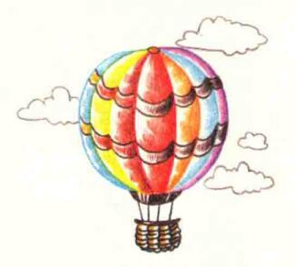 热气球色铅笔简笔画画法步骤05