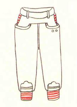 男童裤子的色铅笔简笔画画法步骤02