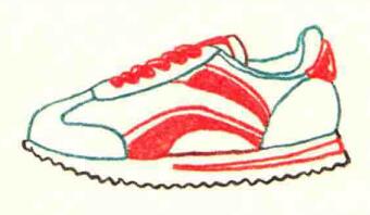 运动鞋色铅笔简笔画画法步骤03
